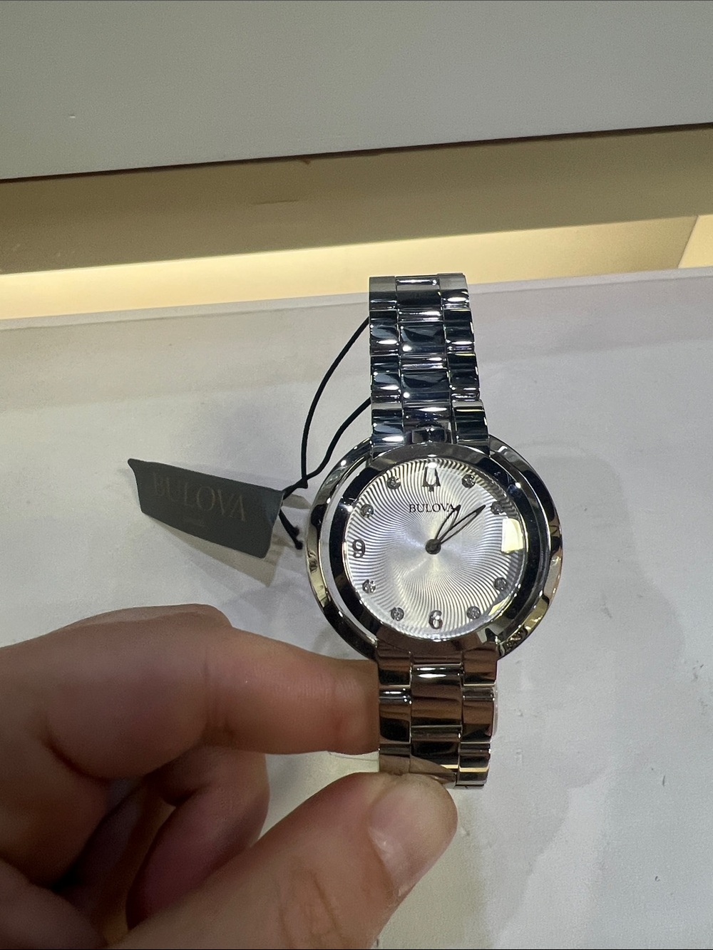 Bulova Silver Tone Women's Bracelet Watch with Radiant Dial